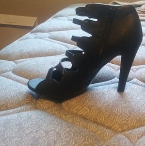 Black Strap Heels
